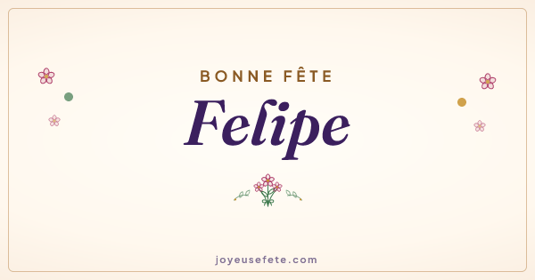 Image « Bonne fête Felipe » au format large