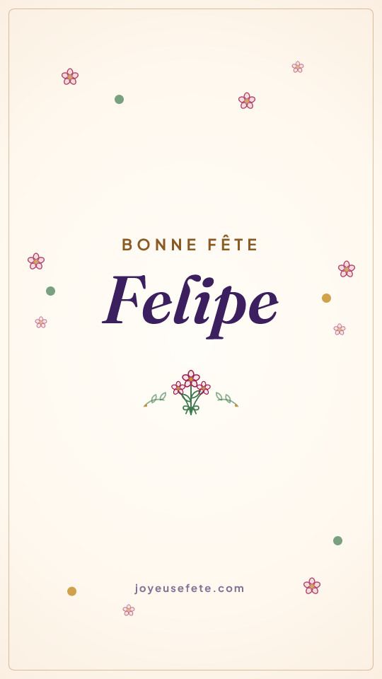 Image « Bonne fête Felipe » au format story
