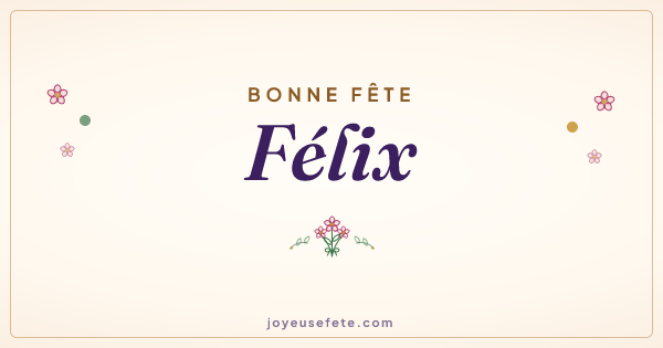 Image « Bonne fête Félix » au format large