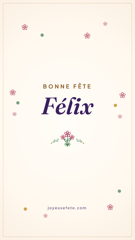 Image « Bonne fête Félix » au format story