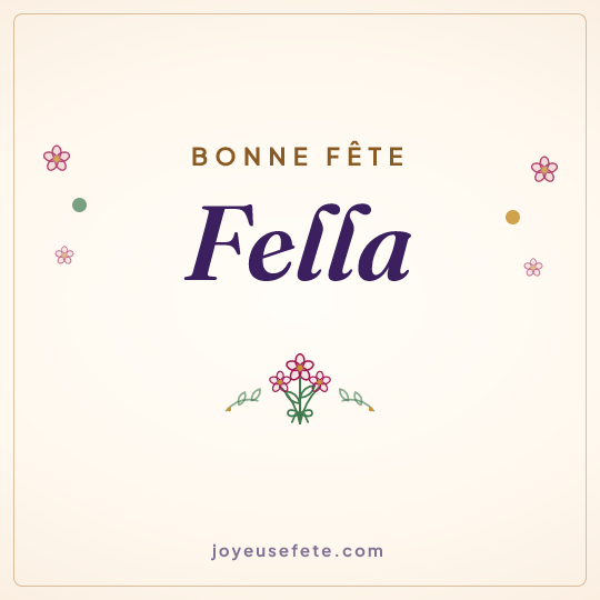 Image carrée « Bonne fête Fella » pour WhatsApp