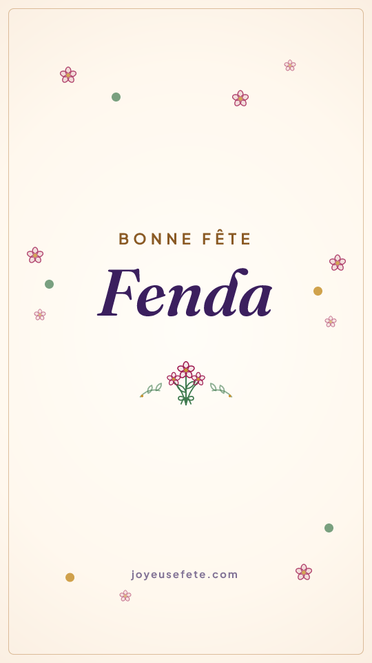 Image « Bonne fête Fenda » au format story