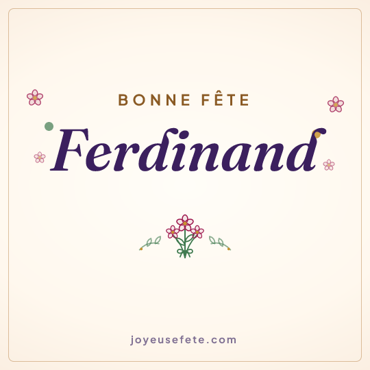 Image carrée « Bonne fête Ferdinand » pour WhatsApp