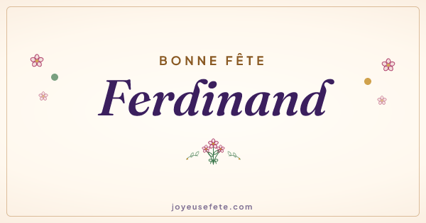 Image « Bonne fête Ferdinand » au format large