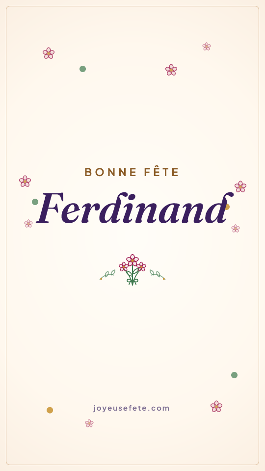 Image « Bonne fête Ferdinand » au format story