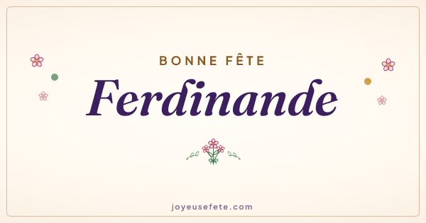 Image « Bonne fête Ferdinande » au format large