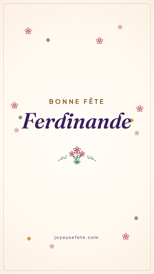 Image « Bonne fête Ferdinande » au format story