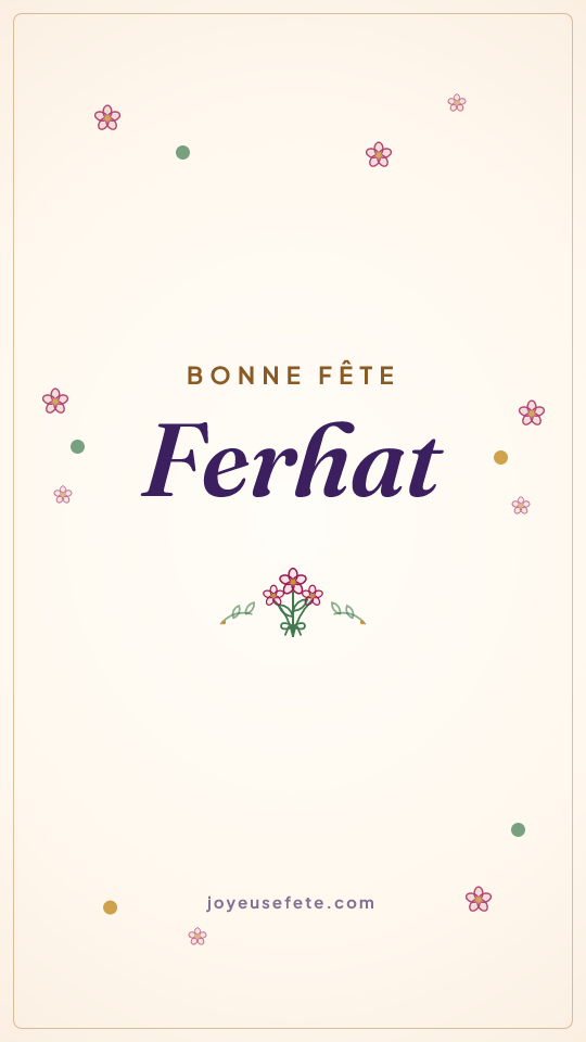 Image « Bonne fête Ferhat » au format story