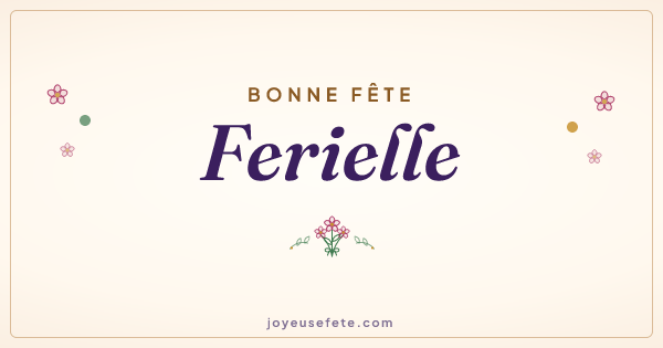 Image « Bonne fête Ferielle » au format large