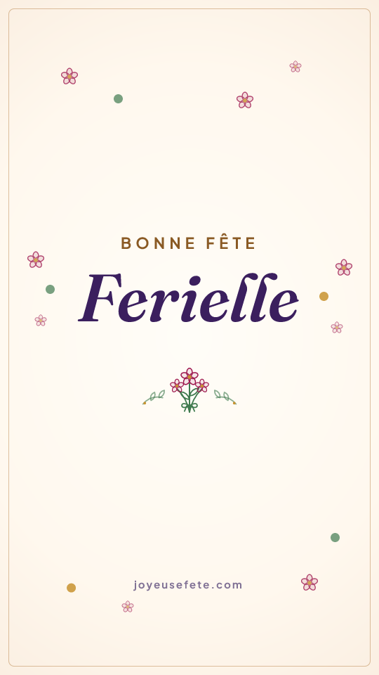 Image « Bonne fête Ferielle » au format story