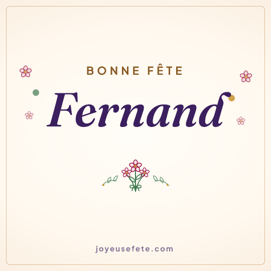 Image carrée « Bonne fête Fernand » pour WhatsApp