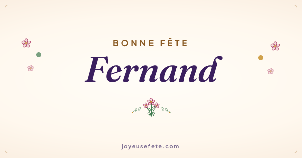 Image « Bonne fête Fernand » au format large