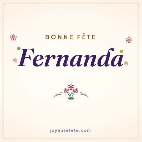 Image carrée « Bonne fête Fernanda » pour WhatsApp