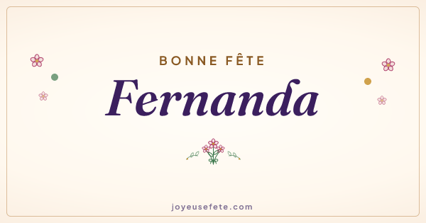 Image « Bonne fête Fernanda » au format large