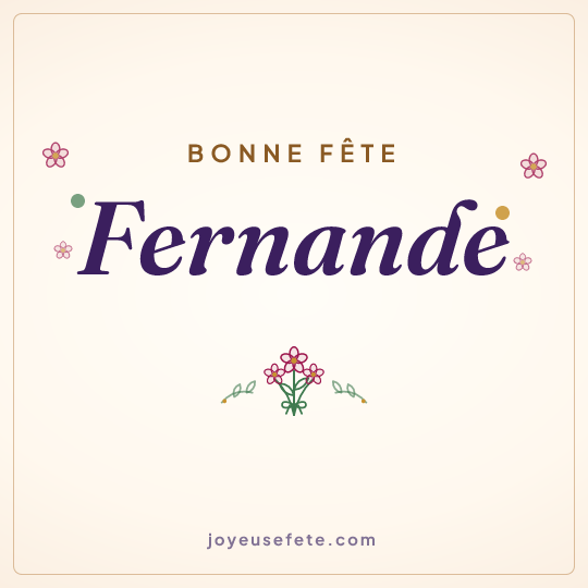 Image carrée « Bonne fête Fernande » pour WhatsApp