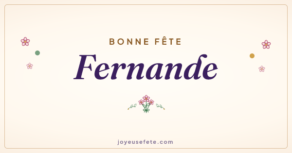 Image « Bonne fête Fernande » au format large