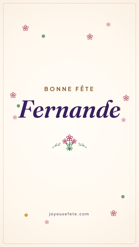 Image « Bonne fête Fernande » au format story