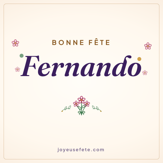 Image carrée « Bonne fête Fernando » pour WhatsApp