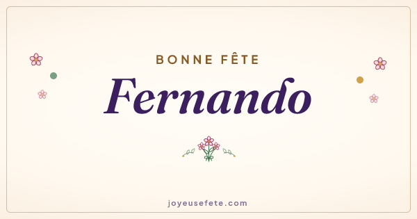 Image « Bonne fête Fernando » au format large