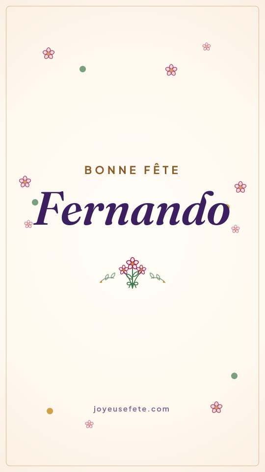 Image « Bonne fête Fernando » au format story