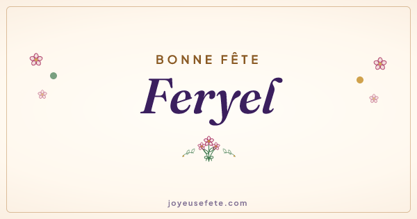 Image « Bonne fête Feryel » au format large