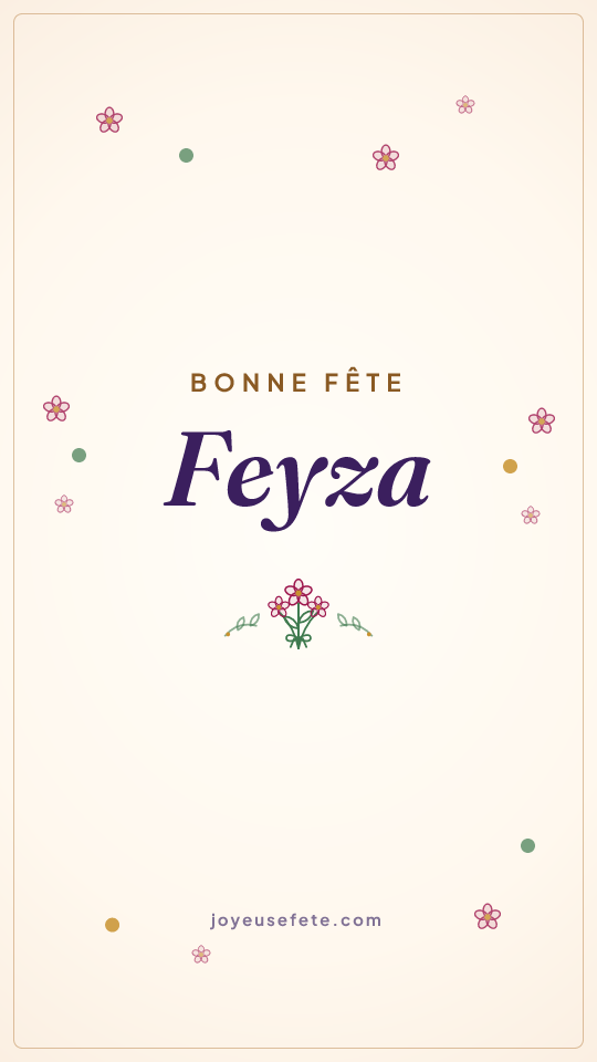 Image « Bonne fête Feyza » au format story
