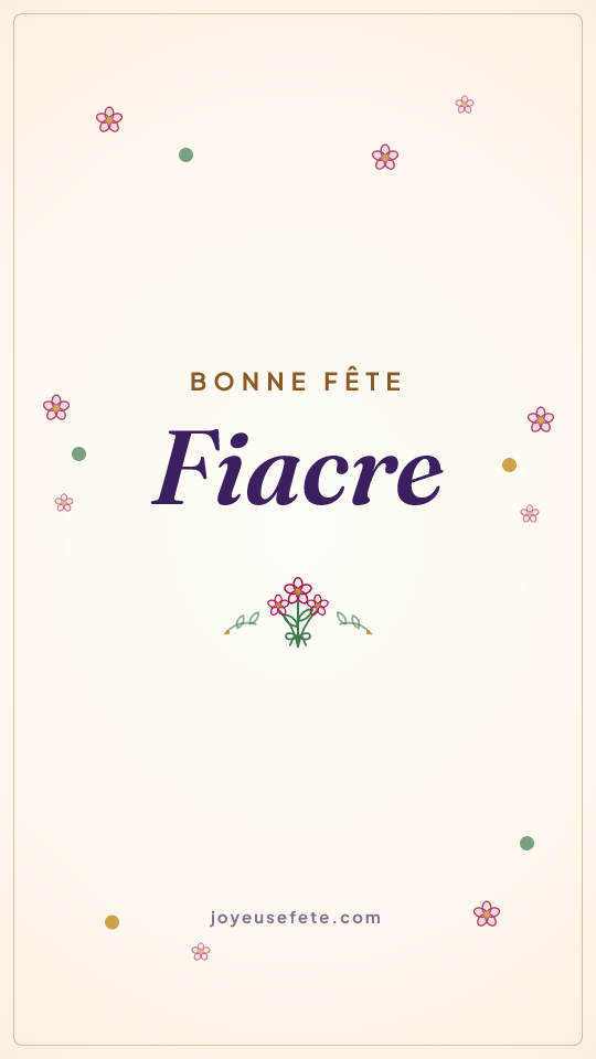 Image « Bonne fête Fiacre » au format story