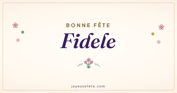 Image « Bonne fête Fidele » au format large