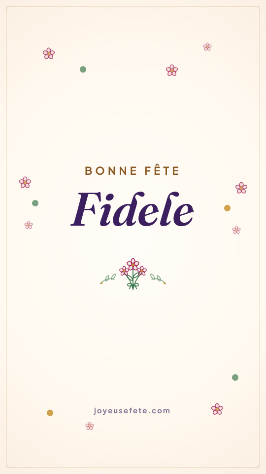 Image « Bonne fête Fidele » au format story