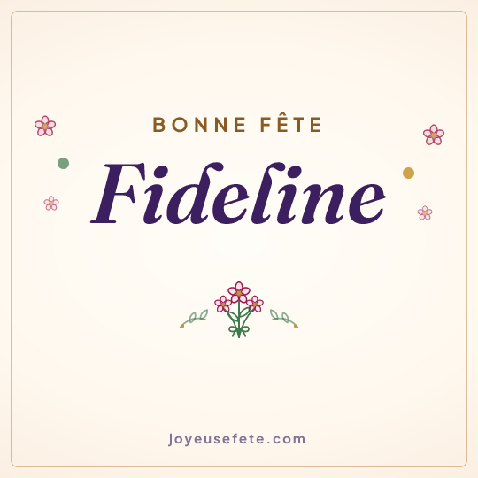 Image carrée « Bonne fête Fideline » pour WhatsApp