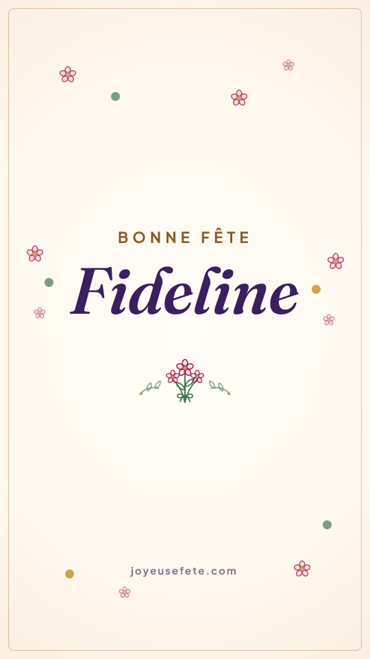 Image « Bonne fête Fideline » au format story