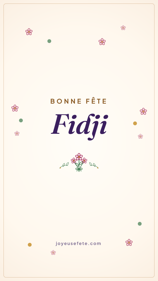 Image « Bonne fête Fidji » au format story