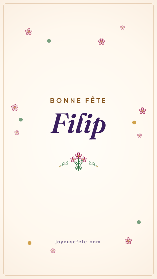 Image « Bonne fête Filip » au format story