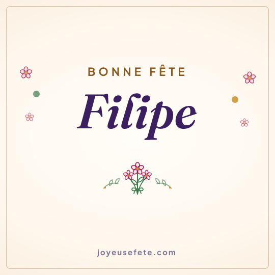Image carrée « Bonne fête Filipe » pour WhatsApp