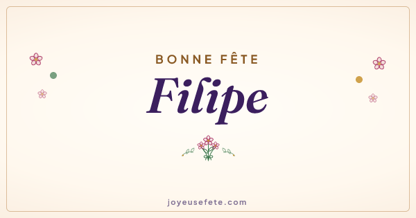 Image « Bonne fête Filipe » au format large