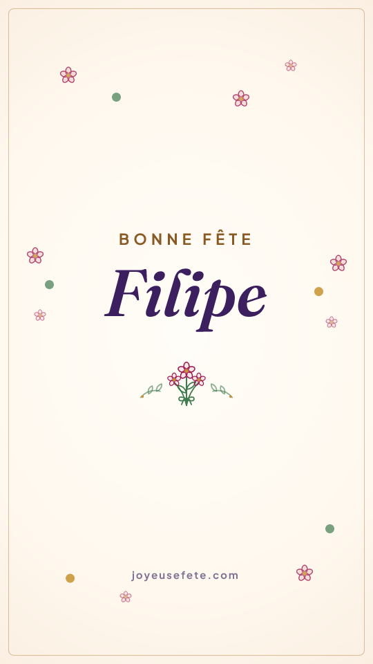 Image « Bonne fête Filipe » au format story