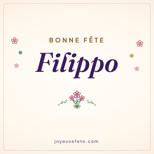 Image carrée « Bonne fête Filippo » pour WhatsApp