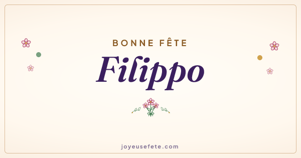 Image « Bonne fête Filippo » au format large