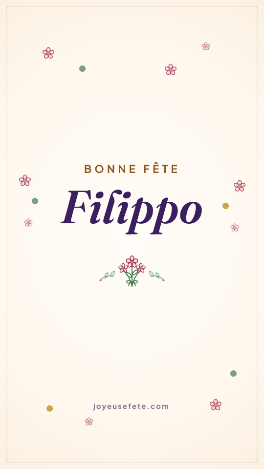 Image « Bonne fête Filippo » au format story