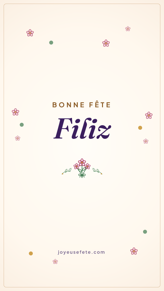 Image « Bonne fête Filiz » au format story