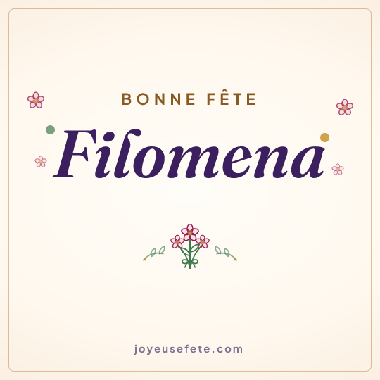 Image carrée « Bonne fête Filomena » pour WhatsApp