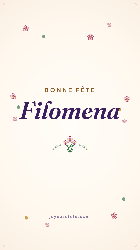 Image « Bonne fête Filomena » au format story