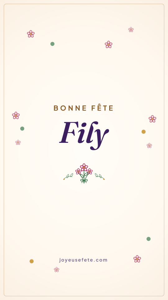 Image « Bonne fête Fily » au format story