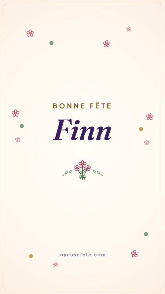 Image « Bonne fête Finn » au format story