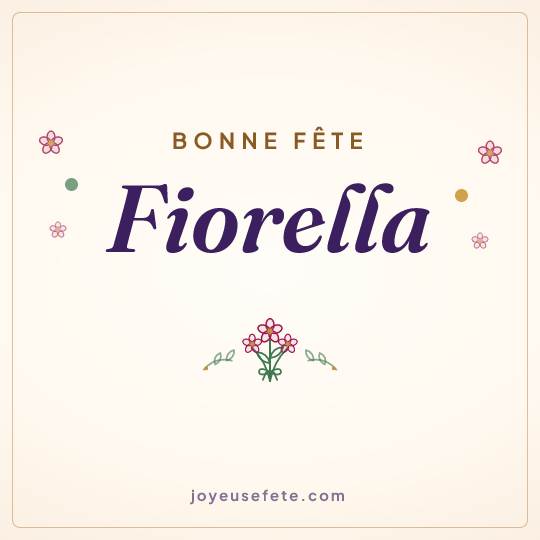 Image carrée « Bonne fête Fiorella » pour WhatsApp