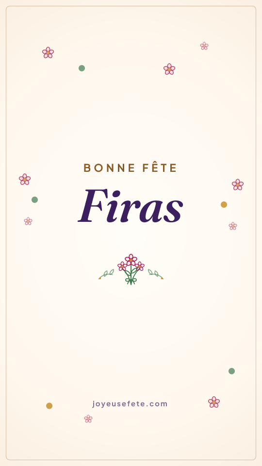Image « Bonne fête Firas » au format story