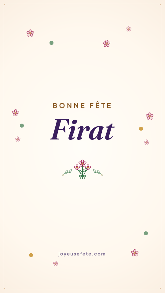 Image « Bonne fête Firat » au format story