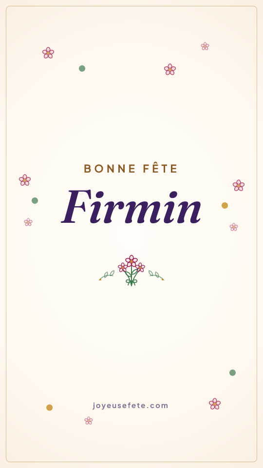 Image « Bonne fête Firmin » au format story