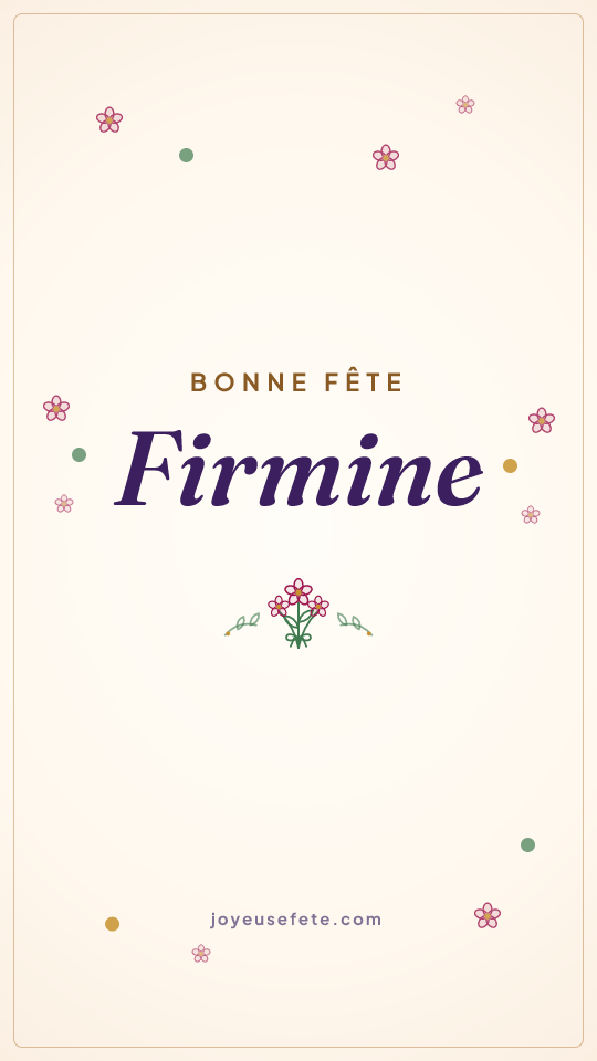 Image « Bonne fête Firmine » au format story