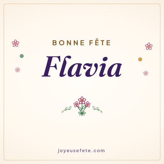 Image carrée « Bonne fête Flavia » pour WhatsApp
